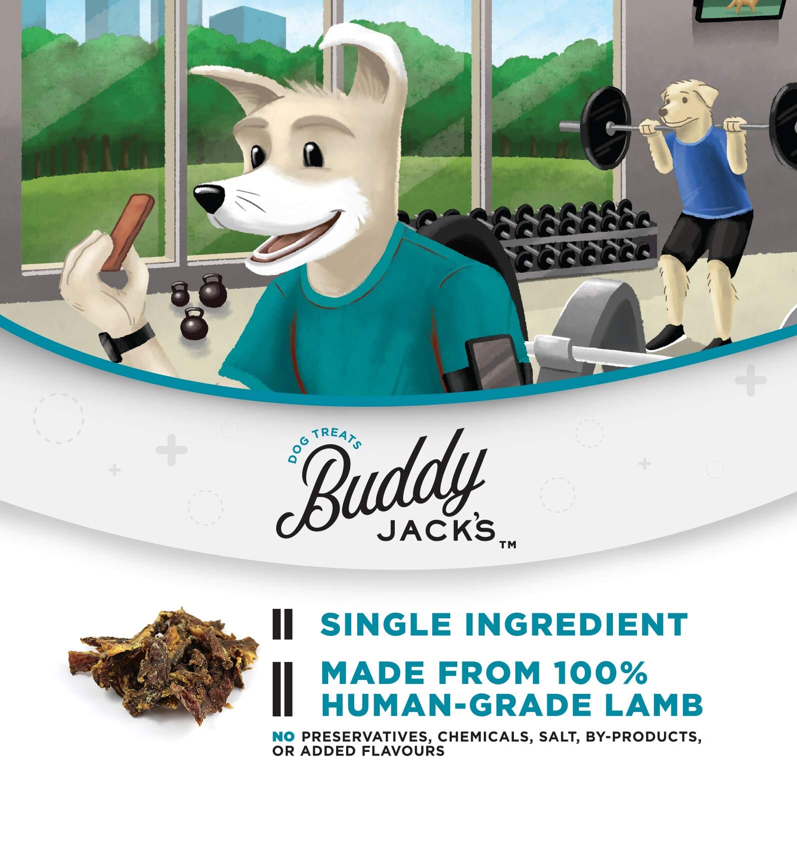 Buddy Jacks Lamb Jerky Dog Treats - 2 Oz  