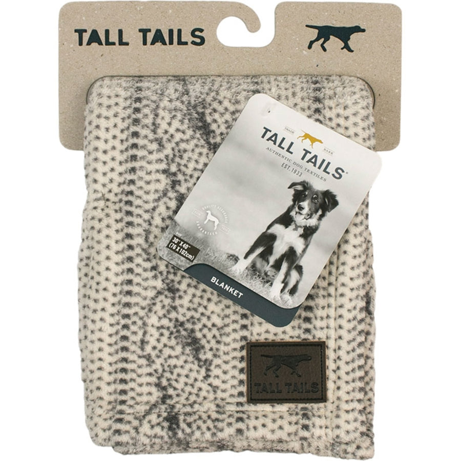 Tall Tails Blanket Cable Knit Print Fleece Dog Blanket - Large - L:40 X W:30 Inch