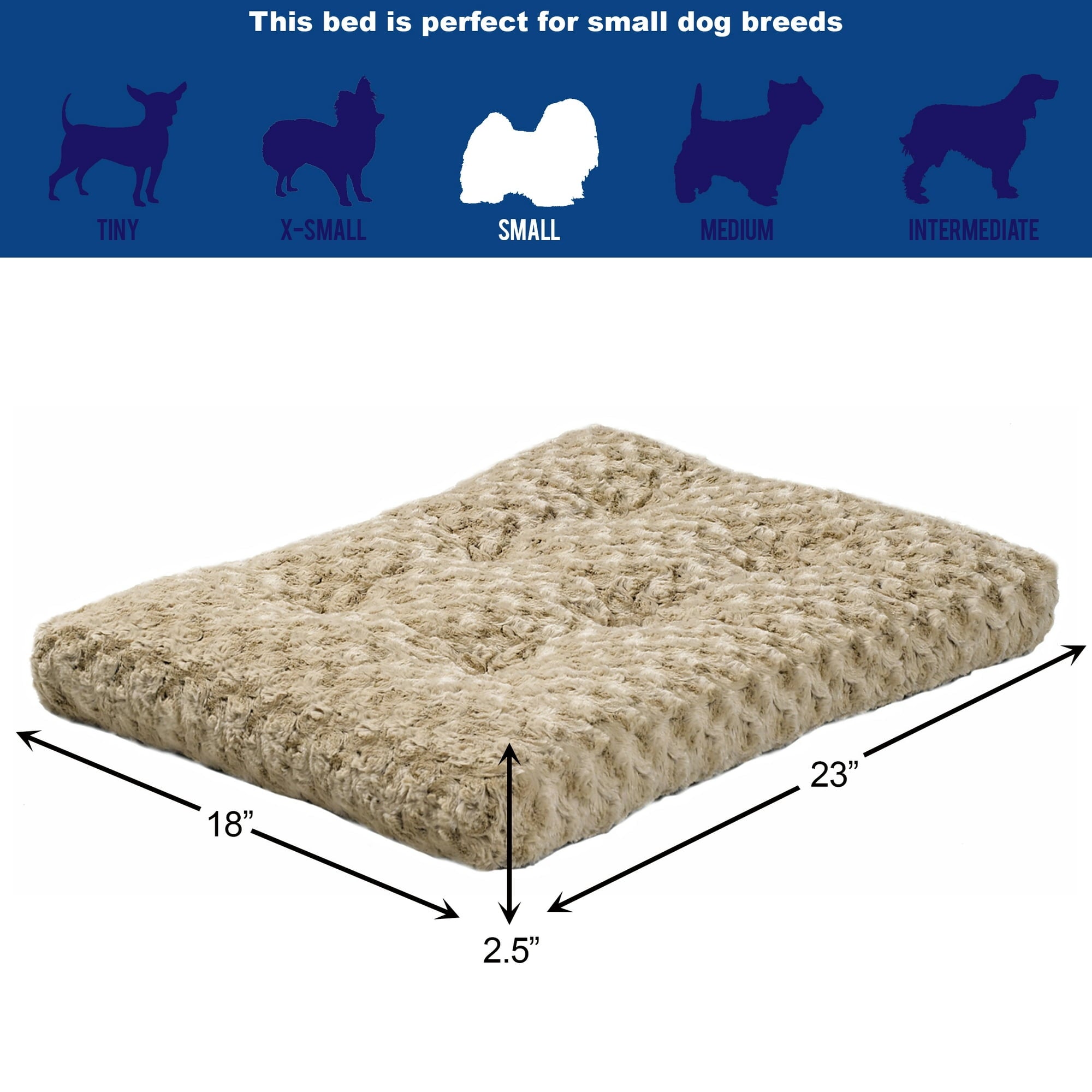 Midwest Homes Quite Time Ombre Swirl Rectangular Raised Dog Bed or Crate Mat