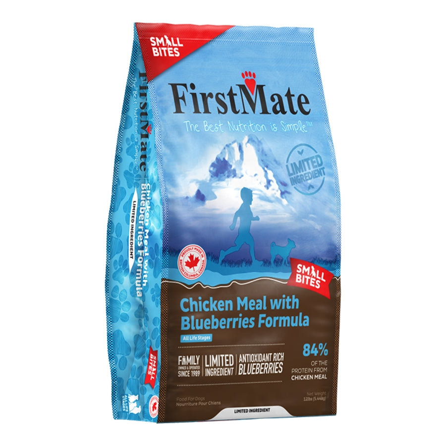 FirstMate Limited Ingredient Diet Grain-Free Small Bites Chicken and Blueberry Formula Dry Dog Food