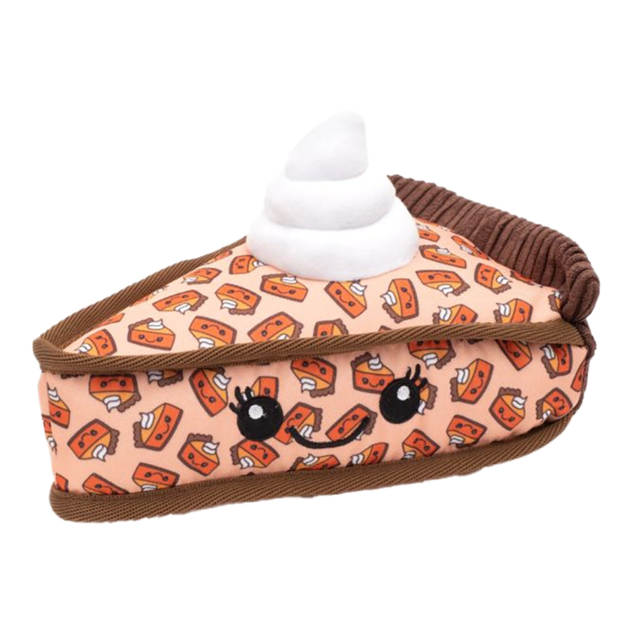 The Worthy Dog Pumpkin Pie Squeak Nylon and Plush Dog Toy