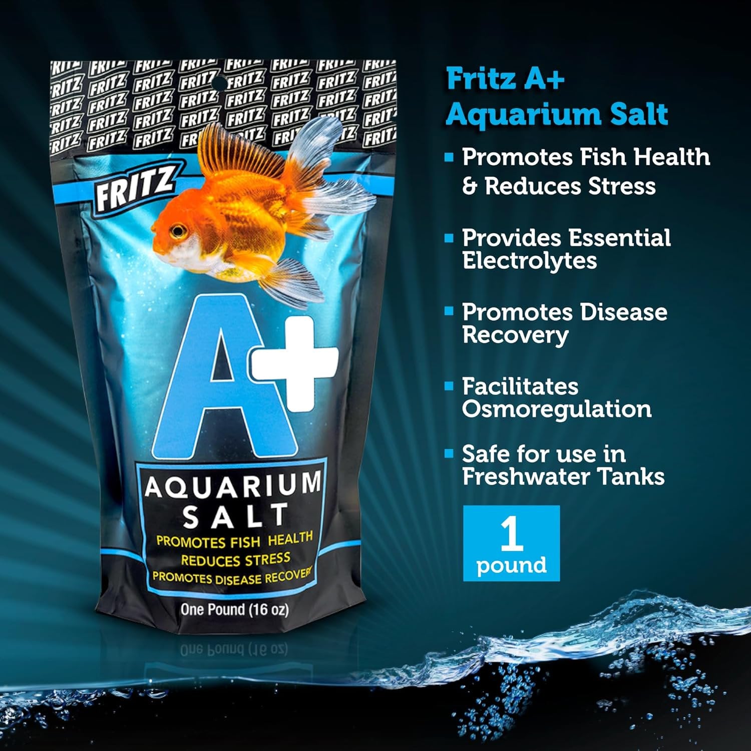 Fritz Aquatics A+ Stress Reduction and Recovery Freshwater Aquarium Salt