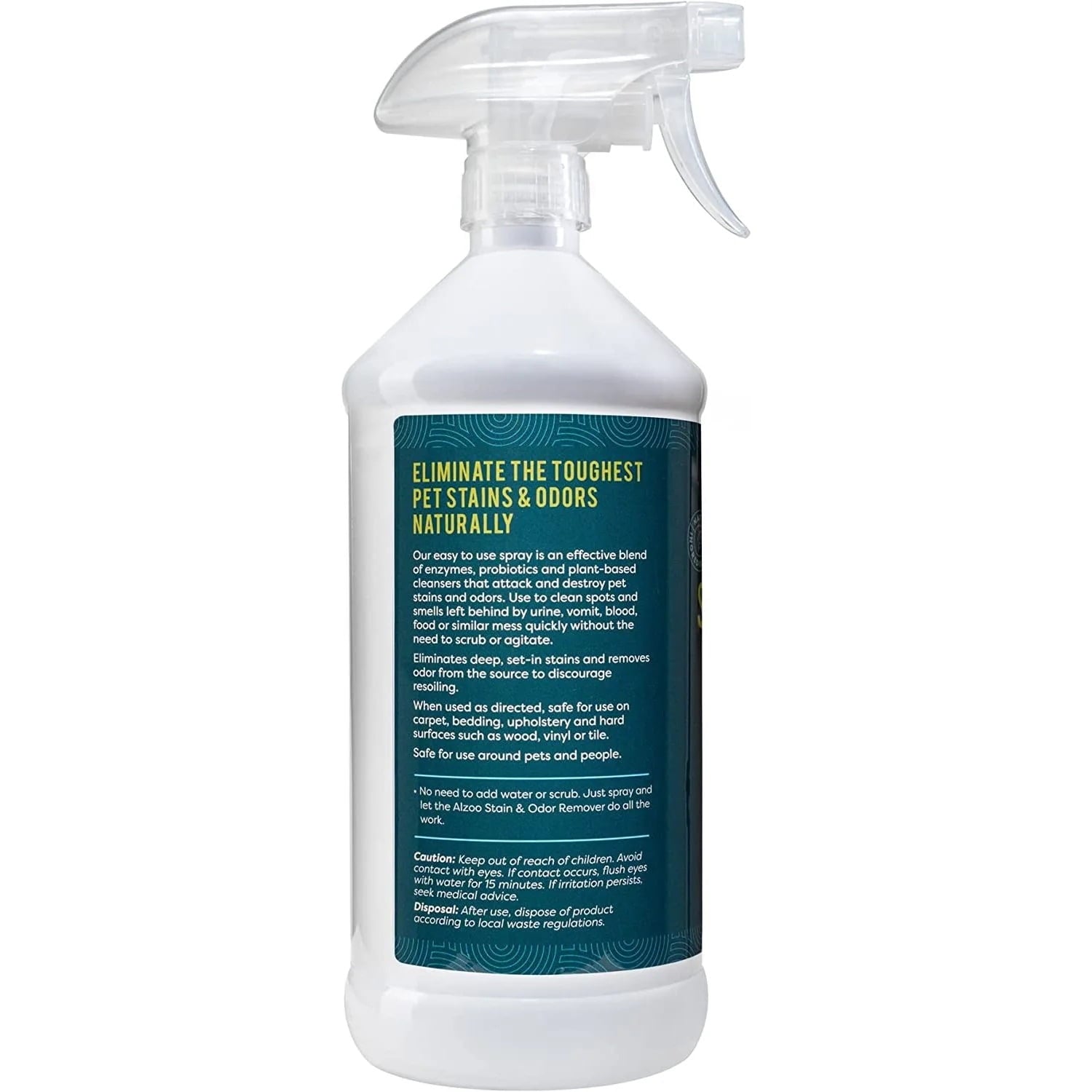 Alzoo Stain and Odor Remover Citrus and Vanilla Spray - 16 Oz 