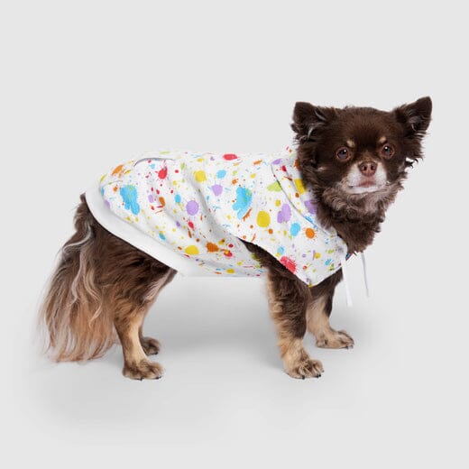 Canada Pooch Remix Multi-Splatter Dog Hoodie - Multicolor