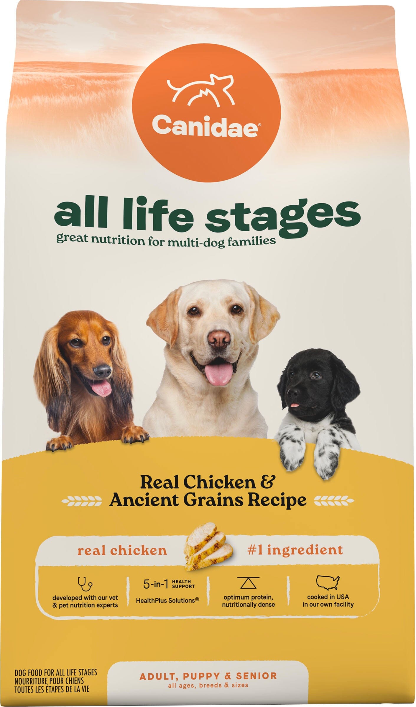 Canidae All Life Stages Premium Dry Dog Food - Real Chicken & Ancient Grains Recipe - 27 Lbs