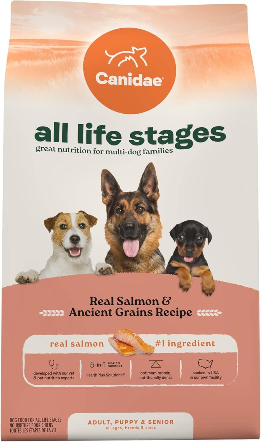 Canidae High-Protein Salmon and Ancient Grains All Life Stages Dry Dog Food 5 Pounds