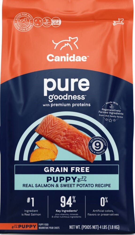 Canidae Pure Goodness Grain-Free Salmon and Sweet Potato Puppy Formula Dry Dog Food - 4 Lbs Default Title