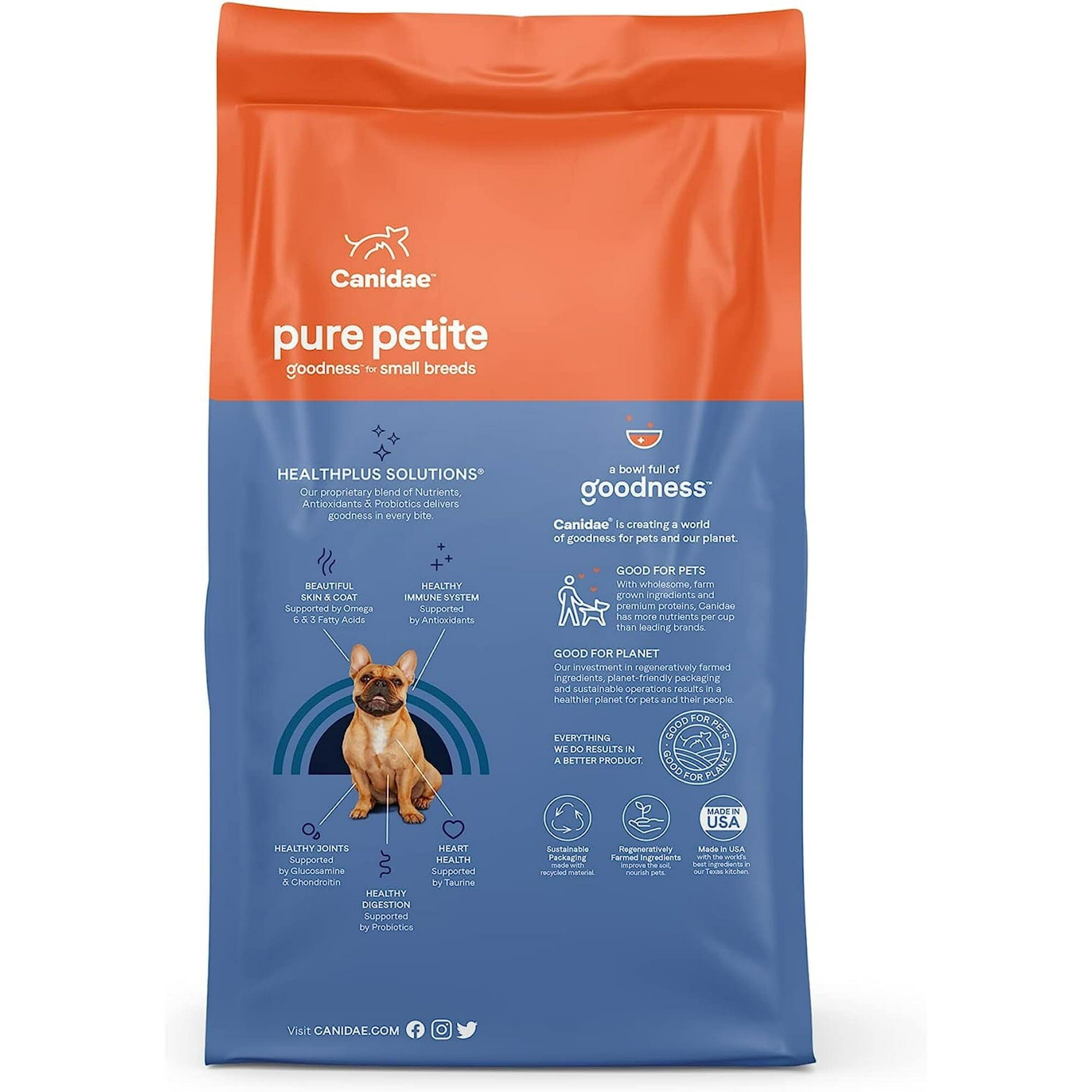 Canidae Pure Petite Grain-Free Real Lamb Freeze-Dried Raw Coated Small-Breed Dry Dog Food - 10 lbs