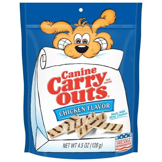 Canine Carry Outs Chicken Flavored Soft and Chewy Dog Treats - 4.5 Oz - Case of 12 Default Title