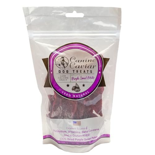 Canine Caviar Dried Purple Sweet Potato Natural Soft and Chewy Dog Treats 12 Ounce