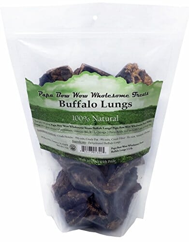 Canine Caviar Papa Bow Wow Buffalo Lungs Natural Dog Treats - 0.5 Lbs Default Title