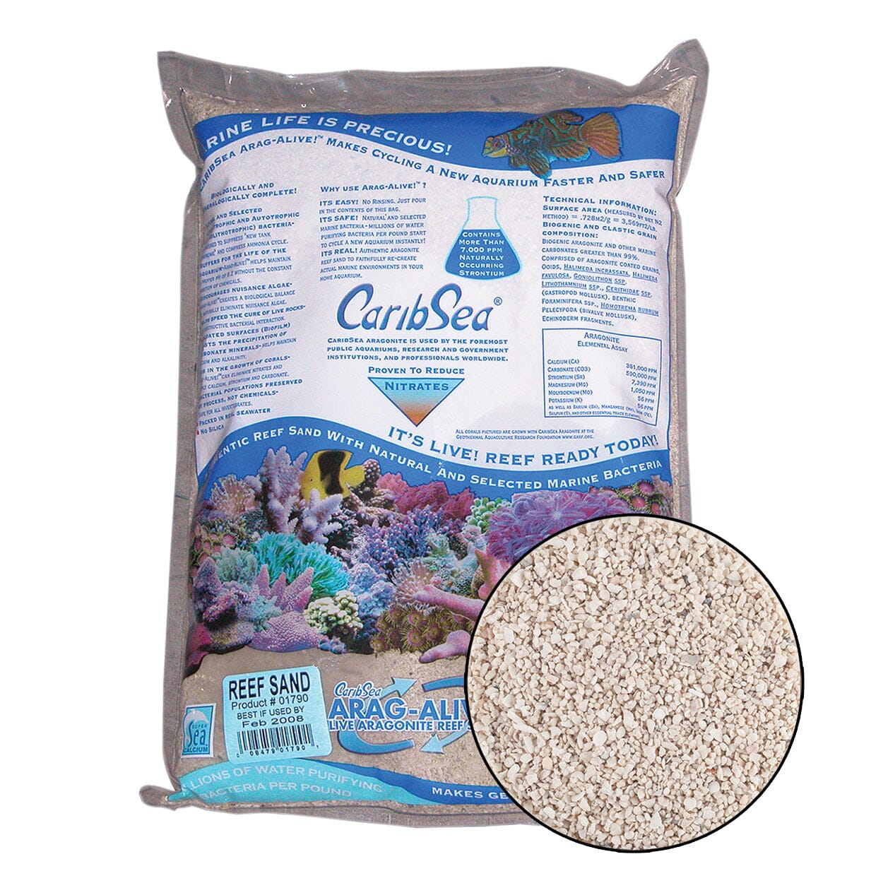 CaribSea Arag-Alive! Special Grade Reef Sand - 10 lb - Pack of 4  