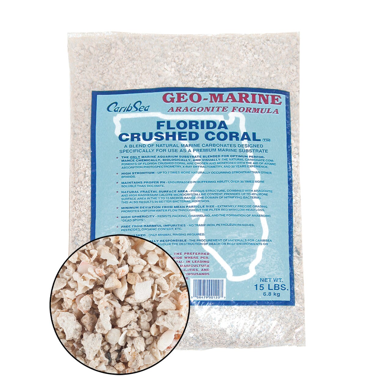 CaribSea Geo-Marine Florida Crushed Coral - 15 lb  