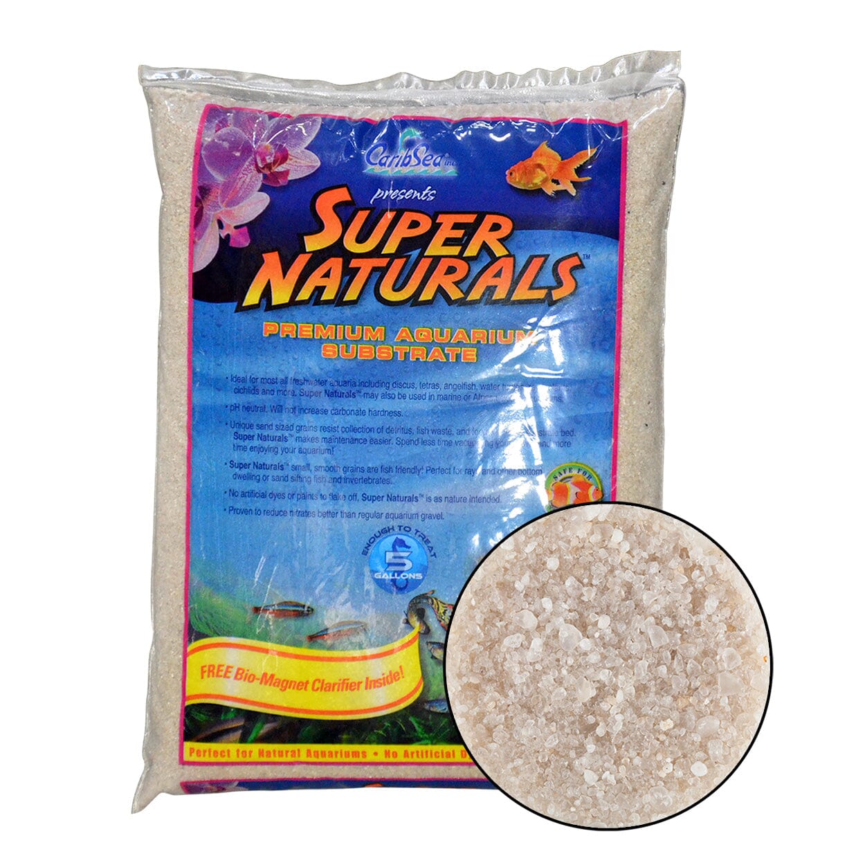 CaribSea Super Naturals Crystal River - 5 lb - Pack of 5  