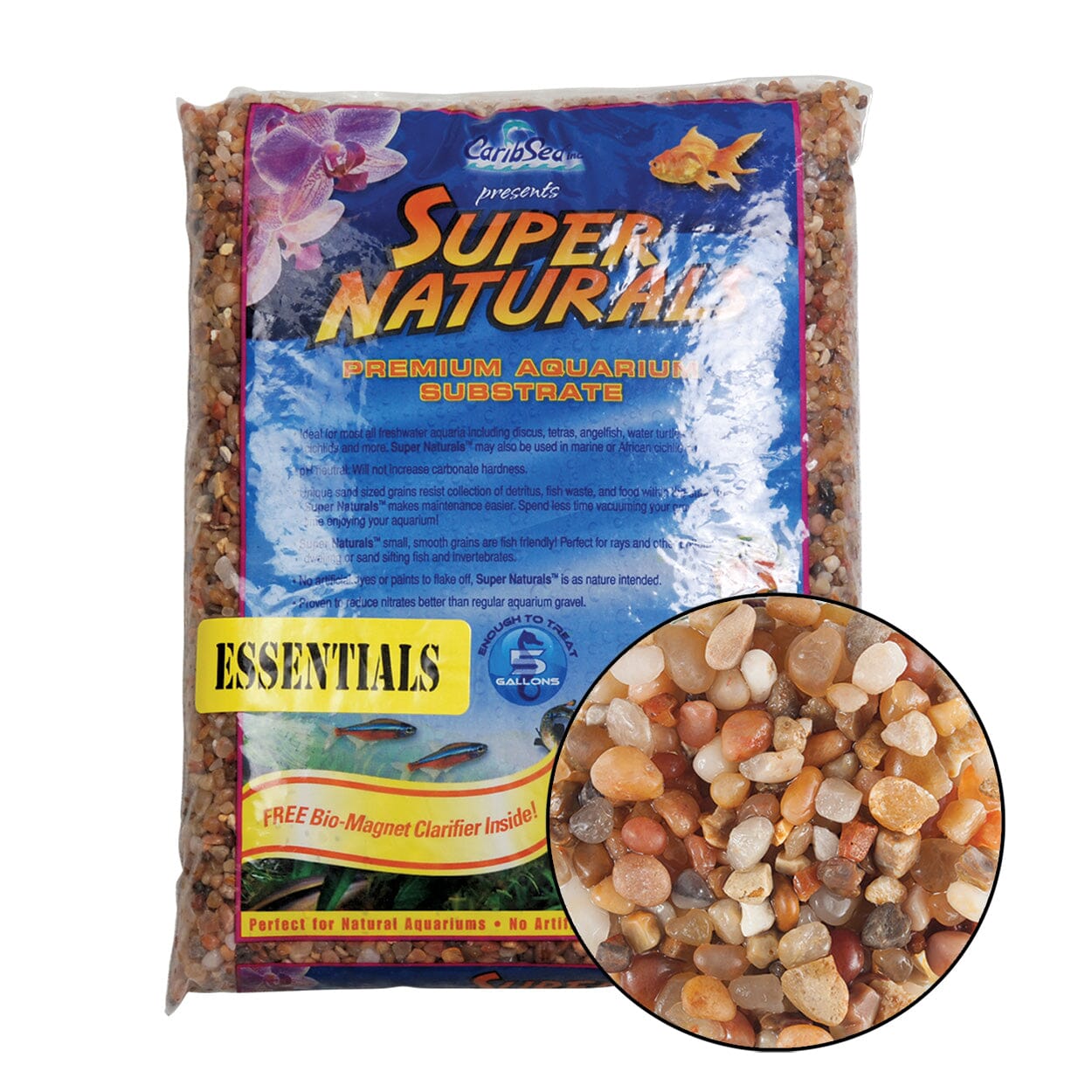 CaribSea Super Naturals Gemstone Creek - 5 lb - Pack of 5  