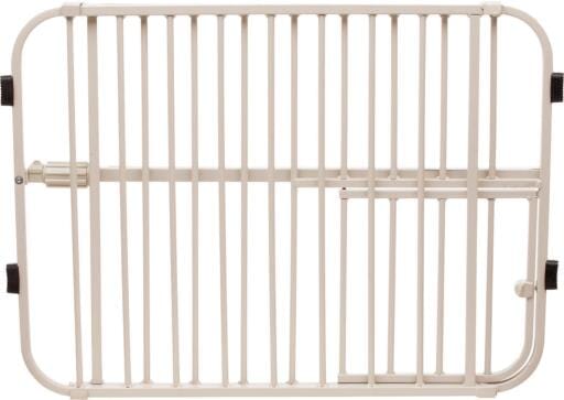 Carlson Pet Expandable Metal Pet Gate with 8X8" Pet Door -White - L: 26-30" X W: 2" X H: 24"  