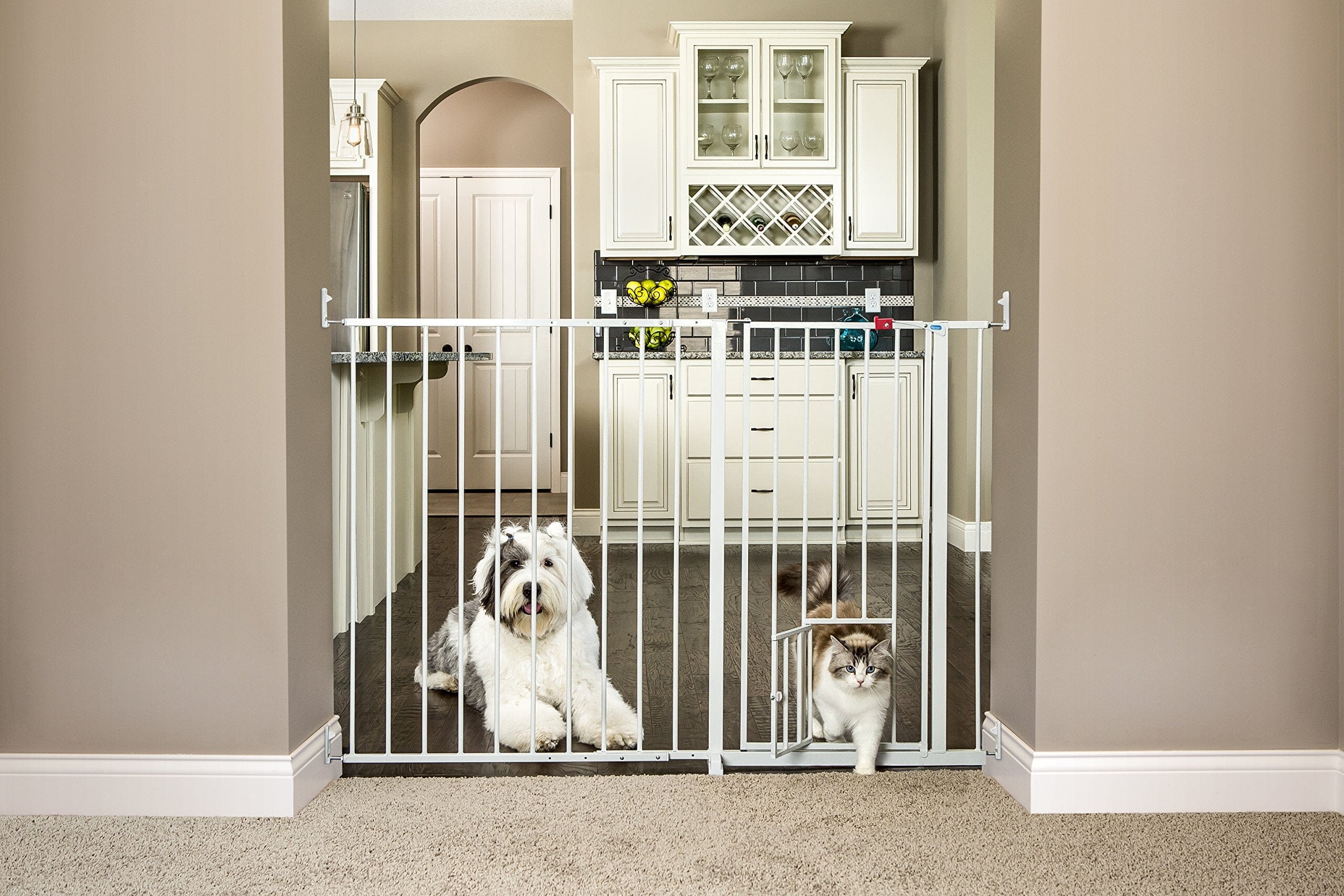 Carlson Pet Extra-Tall Walk-Though Metal Pet Gate with 10X7