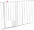 Carlson Pet Extra-Tall Walk-Though Metal Pet Gate with 10X7" Door - White - L: 37-60" X W: 2" X H: 38"  