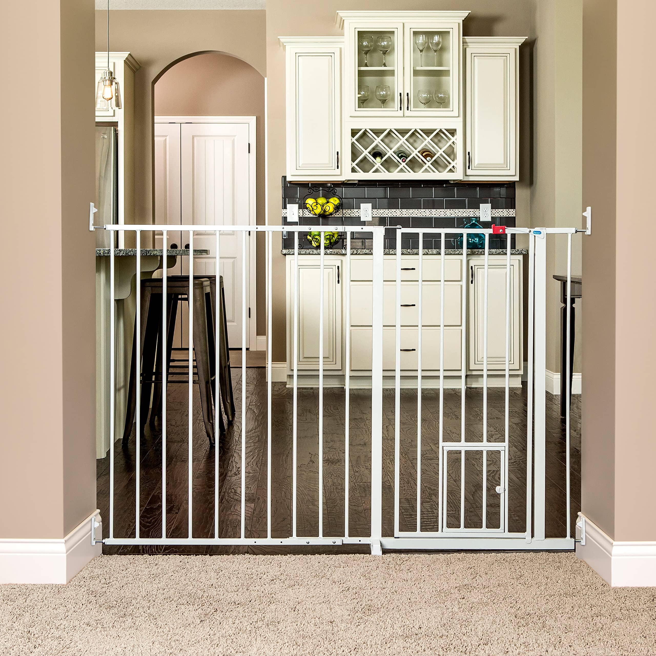 Carlson Pet Extra-Tall Walk-Though Metal Pet Gate with 10X7