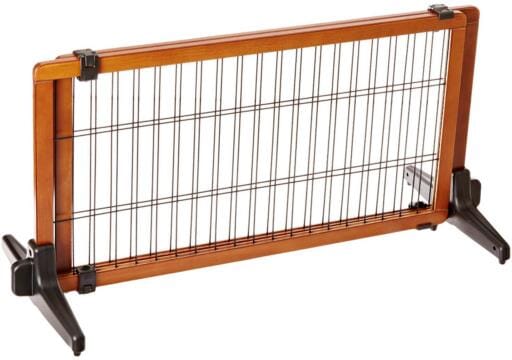 Carlson Pet Freestanding Extra-Wide Adjustable Wooden Pet Gate - Brown - L: 40-70