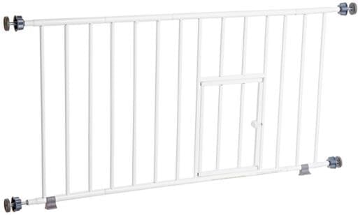 Carlson Pet Mini Metal Pet Gate with 9X10" Door and 6" Extension - White - L: 29-38" X W: 2" X H: 18"  