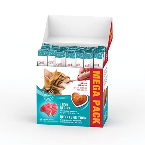 Catit Creamy Grain-Free Tuna Lickable Cat Treats - Mega Pack - 50 Count
