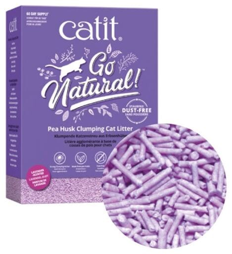 Catit Go Natural Plant-Based Pea Husk Lavender Scented Clumping Cat Litter - 12.3 Lbs Default Title