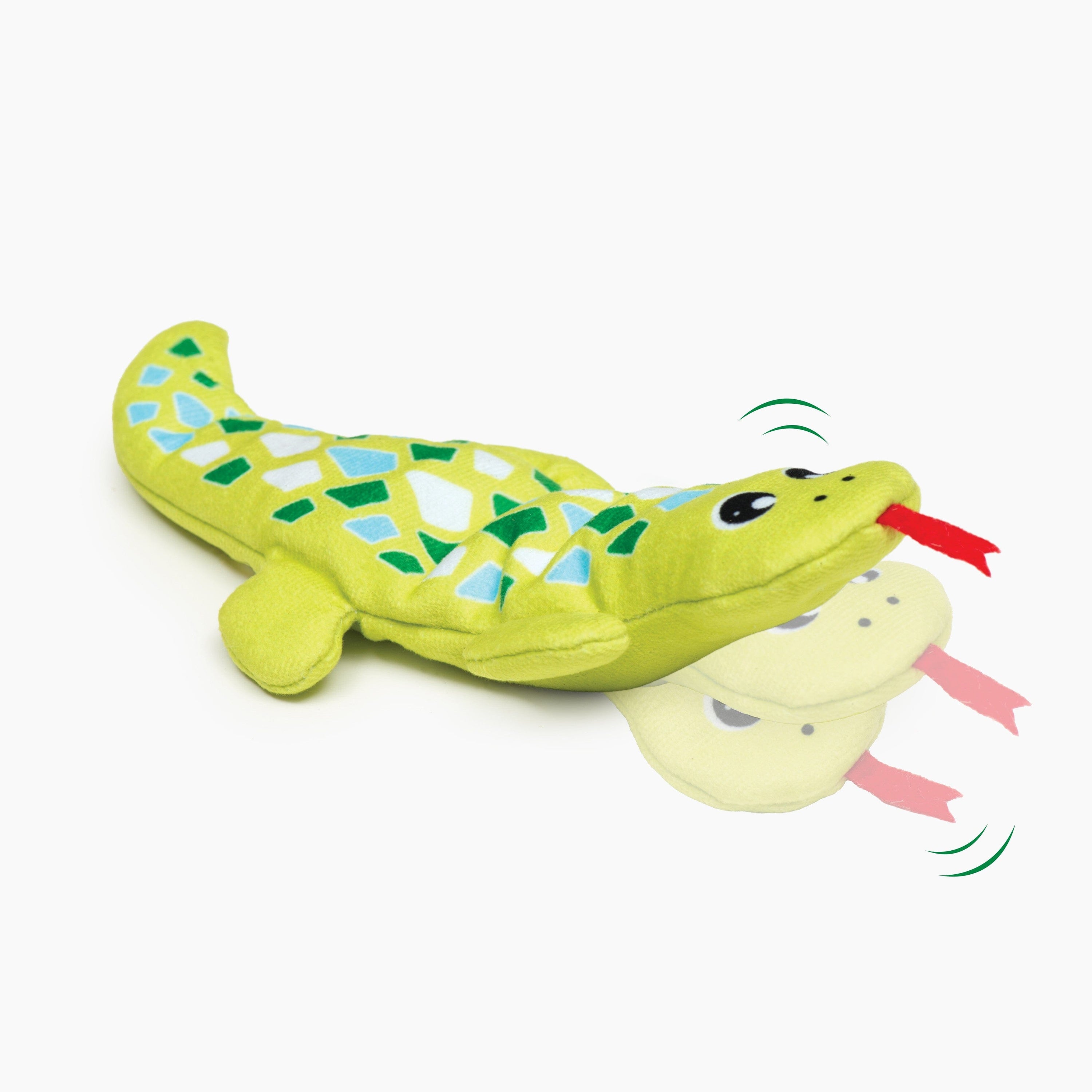 Catit Groovy Gecko Electronic Touch-Activated Crinkle Plush Cat Toy with USB Charger Default Title