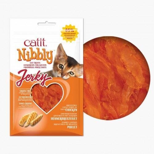 Catit Nibbly Grain-Free Chicken Jerky Cat Treats - 1.05 Oz - 12 Pack Default Title