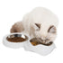 Catit PIXI Double Feeding Food and Water Dish Pet Bowl - White Default Title