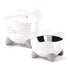 Catit PIXI Elevated Feeding Dish Pet Food Bowl with Rubber Grips - White