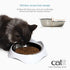 Catit PIXI Feeding Dish Pet Food Bowl with Removable Stainless Steel Bowl - White