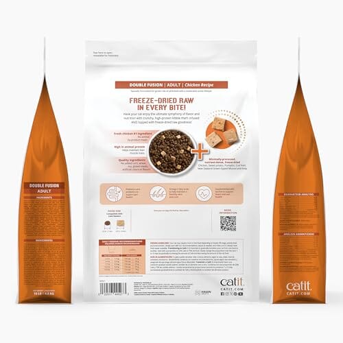 Catit Recipes Double-Fusion High-Protein Chicken Recipe Adult Freeze-Dried Raw Dry Cat Food - 10 Lbs