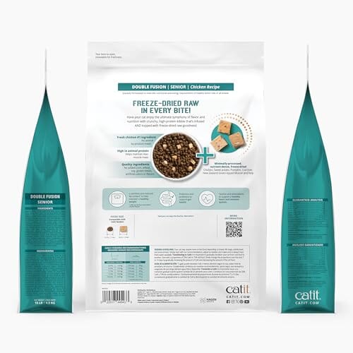 Catit Recipes Double-Fusion High-Protein Chicken Recipe Senior Freeze-Dried Raw Dry Cat Food - 10 Lbs
