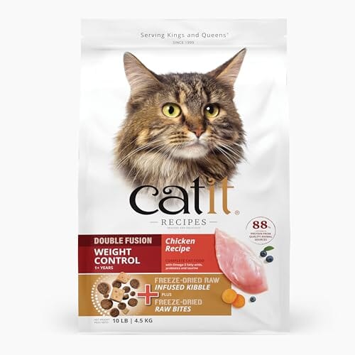 Catit Recipes Double-Fusion High-Protein Chicken Recipe Weight Control Freeze-Dried Raw Dry Cat Food - 10 Lbs Default Title