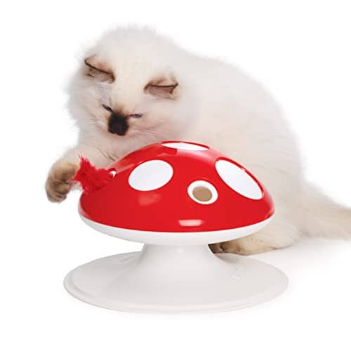 Catit Senses 2.0 Mushroom and Feather 360-Degree Battery Operated Interactve Teaser Cat Toy Default Title