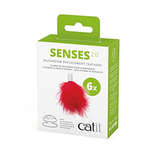 Catit Senses 2.0 Mushroom Cat Toy Replacement Feathers - 6 Count