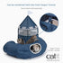 Catit Vesper Castle Portable Three-Level Interactive Cat Tree and Tunnel - Blue