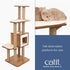 Catit Vesper High Base Four-Level Furniture Cat Tree - Walnut - L:30.5 X W:22.8 X H:62.2 Inches