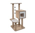 Catit Vesper High Base Three-Level Furniture Cat Tree - Oak - L:22 X W:22 X H:32 Inches Default Title