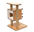 Catit Vesper Low Base Two-Level Furniture Cat Tree - Walnut - L:18 X W:18 X H:23 Inches Default Title