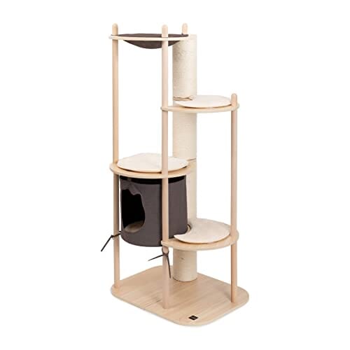 Catit Vesper Treehouse Four-Level Furniture Cat Tree - Large - L:28.3 X W:22.6 X H:64.1 Inches