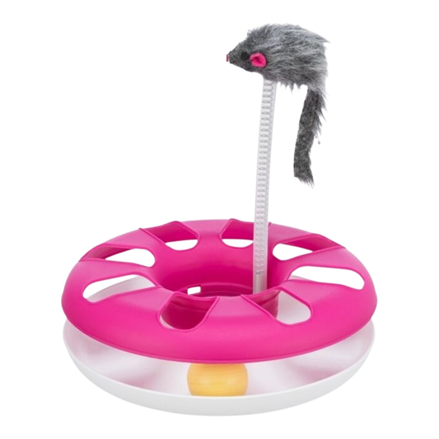 Trixie Pet Products Crazy Circle Mouse Spring and Ball Chasing Interactive Cat Toy