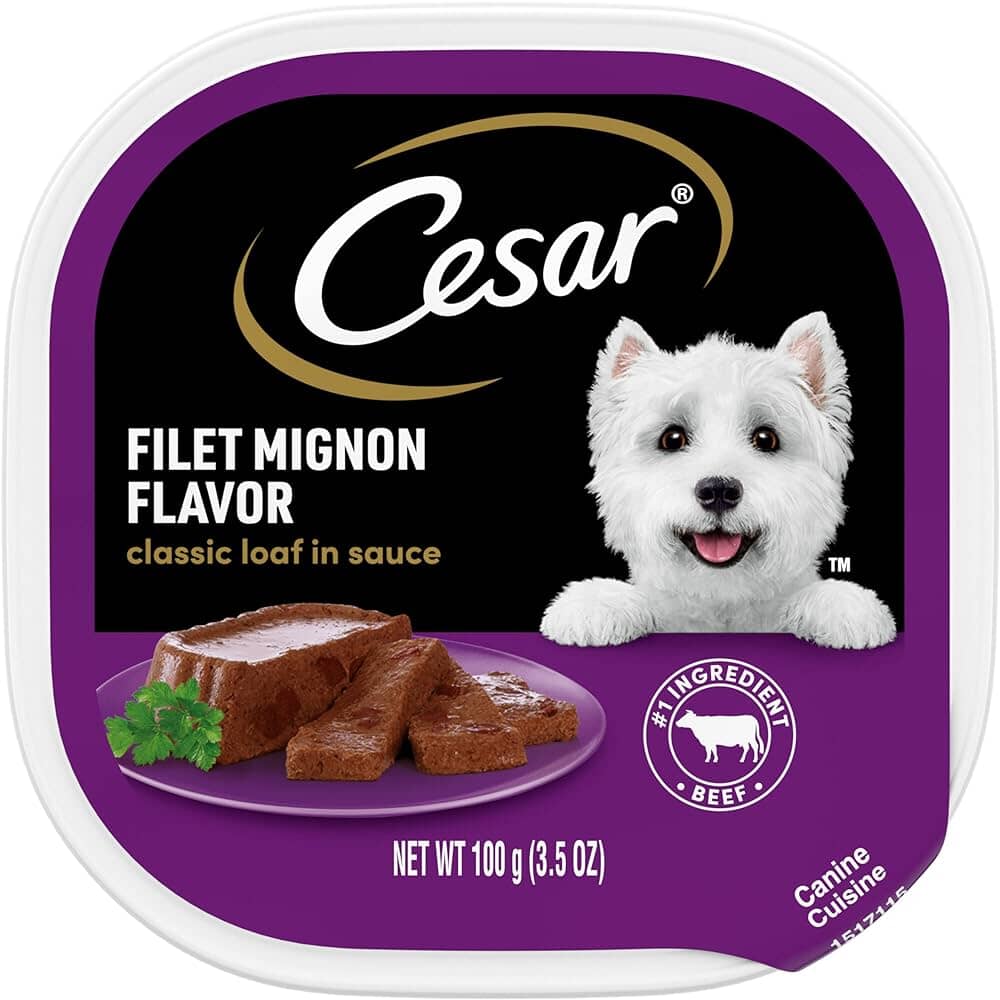 Cesar Canine Cuisine Filet Mignon Flavor in Sauce Wet Dog Food - 3.5 oz - Case of 24