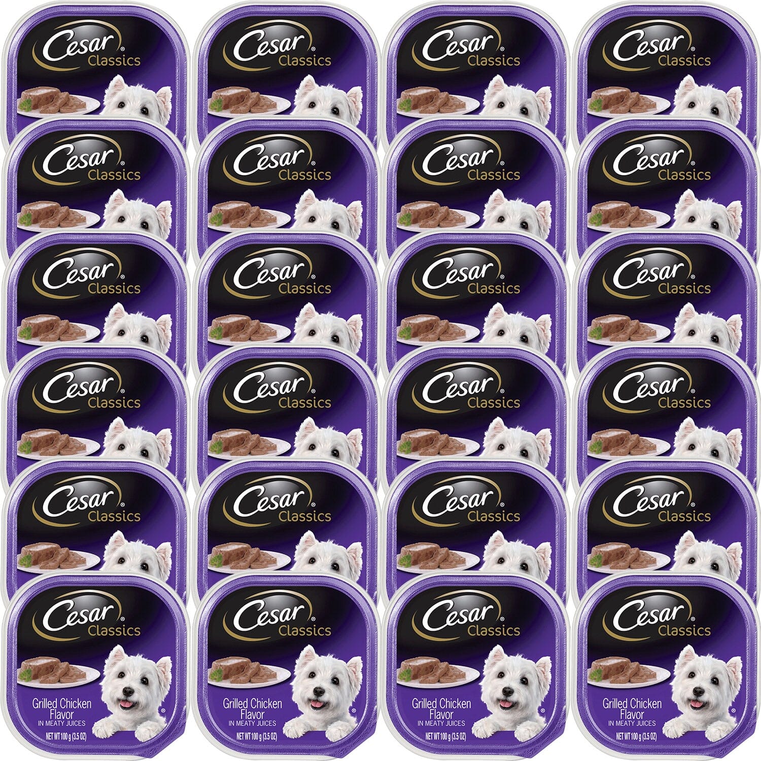 Cesar Classic Loaf in Sauce Grilled Chicken in Gravy Small-Breed Wet Dog Food Trays - 3.5 Oz - Case of 24 Default Title