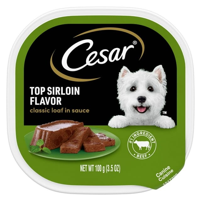 Cesar Classic Loaf in Sauce Top Sirloin in Gravy Small-Breed Wet Dog Food Trays - 3.5 Oz - Case of 24 Default Title