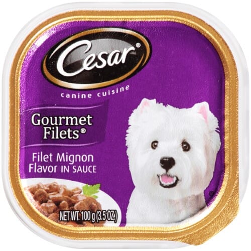 Cesar Filets in Gravy Gourmet Filet Mignon Small-Breed Wet Dog Food Trays - 3.5 Oz - Case of 24 Default Title