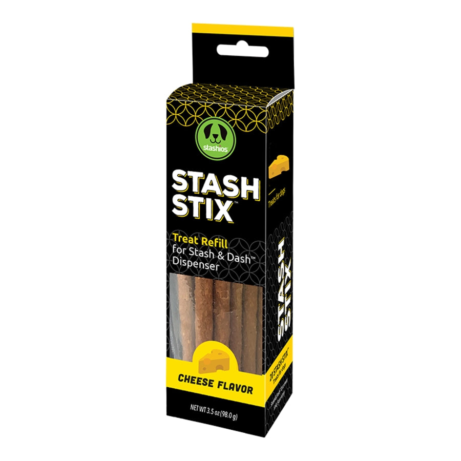 Stashios Stash Stix Refill for Stash and Dash Dispenser Cheese Soft and Chewy Training Dog Treats - 20 Pack