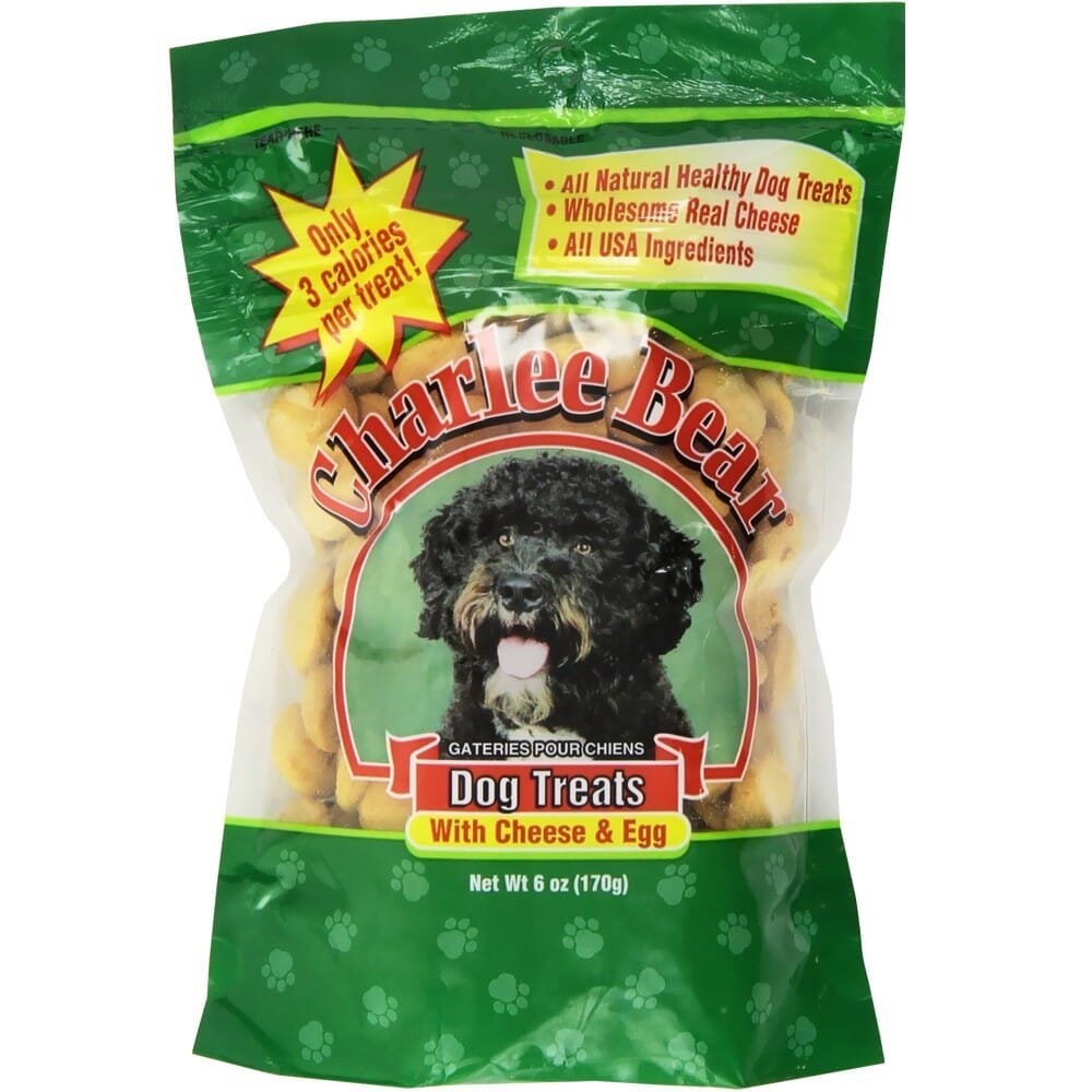 Charlee Bear Original Crunch Soft and Chewy Dog Treats - Cheese and Egg - 6 Oz