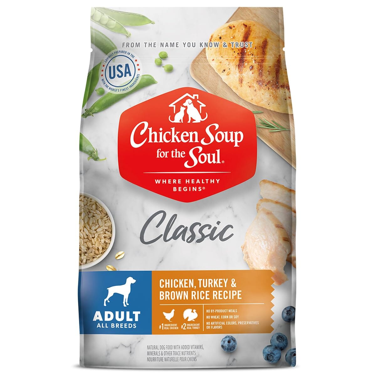 Chicken Soup For The Soul Chicken, Turkey & Brown Rice  Adult Recipe Dry Dog Food  